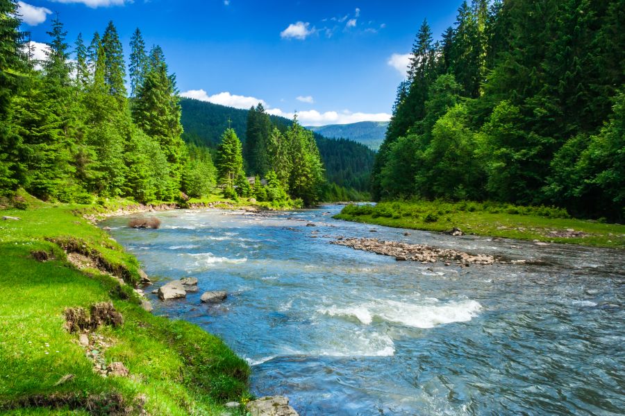 Картина на холсте горная река, арт hd0710501